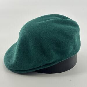 Vintage Kangol 504 Hat Newsboy Cap Large Teal Green Mens 90’s Wool Golf Irish